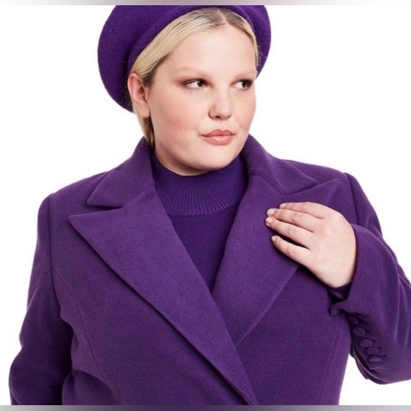 Gorgeous Purple Coat Sergio Hudson x Target Overcoat - Picture 6 of 14
